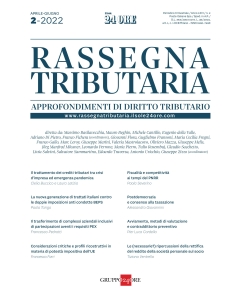 Rassegna Tributaria 2/2022. Approfondimenti di diritto tributario