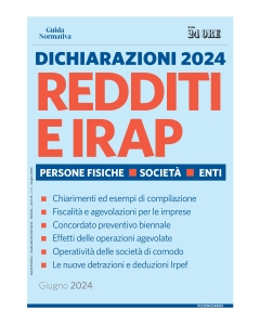 Dichiarazioni 2024 - Redditi e Irap