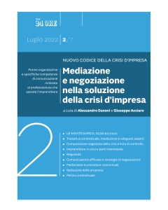 Nuovo Codice della crisi d’impresa. Mediazione e negoziazione nella soluzione della crisi d'impresa DIGITALE - FORMATO PDF